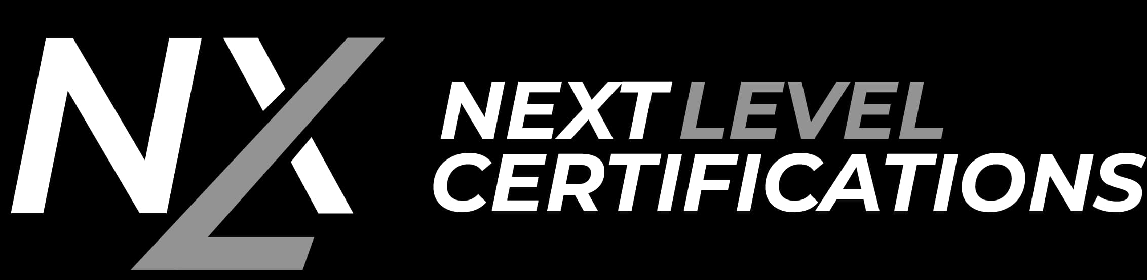 Next Level Certifications available training programs - Dark Logo